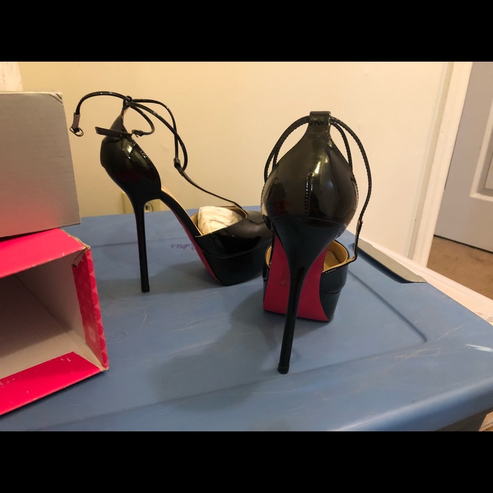 8-1/2 Black Patton Leather 6.5in Heel Brand New